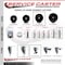 Service Caster 4 Inch Hard Rubber Wheel Swivel 34 Inch Threaded Stem Caster Set 2 Brakes SCC SCC-TS20S414-HRS-34212-2-PLB-2 - alternate 4